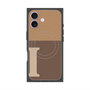 プレミアムスクエアケース with MagSafe［ オリジナル - initial two tone - I brown ］