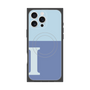 プレミアムスクエアケース with MagSafe［ オリジナル - initial two tone - I blue ］