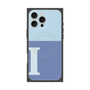 プレミアムスクエアケース with MagSafe［ オリジナル - initial two tone - I blue ］