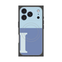 プレミアムスクエアケース with MagSafe［ オリジナル - initial two tone - I blue ］