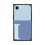 プレミアムスクエアケース with MagSafe［ オリジナル - initial two tone - I blue ］