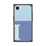 プレミアムスクエアケース with MagSafe［ オリジナル - initial two tone - I blue ］
