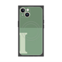 プレミアムスクエアケース with MagSafe［ オリジナル - initial two tone - I green ］