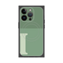 プレミアムスクエアケース with MagSafe［ オリジナル - initial two tone - I green ］