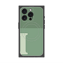 プレミアムスクエアケース with MagSafe［ オリジナル - initial two tone - I green ］