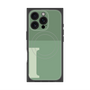 プレミアムスクエアケース with MagSafe［ オリジナル - initial two tone - I green ］
