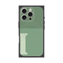 プレミアムスクエアケース with MagSafe［ オリジナル - initial two tone - I green ］