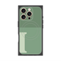 プレミアムスクエアケース with MagSafe［ オリジナル - initial two tone - I green ］