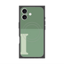 プレミアムスクエアケース with MagSafe［ オリジナル - initial two tone - I green ］
