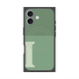 プレミアムスクエアケース with MagSafe［ オリジナル - initial two tone - I green ］