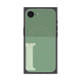 プレミアムスクエアケース with MagSafe［ オリジナル - initial two tone - I green ］