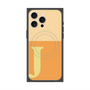 プレミアムスクエアケース with MagSafe［ オリジナル - initial two tone - J orange ］