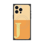 プレミアムスクエアケース with MagSafe［ オリジナル - initial two tone - J orange ］