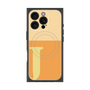 プレミアムスクエアケース with MagSafe［ オリジナル - initial two tone - J orange ］