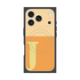 プレミアムスクエアケース with MagSafe［ オリジナル - initial two tone - J orange ］