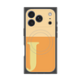 プレミアムスクエアケース with MagSafe［ オリジナル - initial two tone - J orange ］