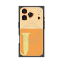 プレミアムスクエアケース with MagSafe［ オリジナル - initial two tone - J orange ］