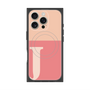 プレミアムスクエアケース with MagSafe［ オリジナル - initial two tone - J pink ］