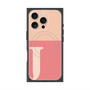 プレミアムスクエアケース with MagSafe［ オリジナル - initial two tone - J pink ］