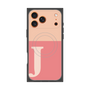 プレミアムスクエアケース with MagSafe［ オリジナル - initial two tone - J pink ］
