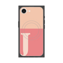 プレミアムスクエアケース with MagSafe［ オリジナル - initial two tone - J pink ］