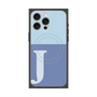 プレミアムスクエアケース with MagSafe［ オリジナル - initial two tone - J blue ］