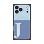 プレミアムスクエアケース with MagSafe［ オリジナル - initial two tone - J blue ］