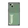 プレミアムスクエアケース with MagSafe［ オリジナル - initial two tone - J green ］