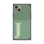 プレミアムスクエアケース with MagSafe［ オリジナル - initial two tone - J green ］