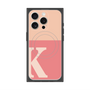 プレミアムスクエアケース with MagSafe［ オリジナル - initial two tone - K pink ］