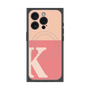 プレミアムスクエアケース with MagSafe［ オリジナル - initial two tone - K pink ］