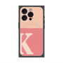 プレミアムスクエアケース with MagSafe［ オリジナル - initial two tone - K pink ］
