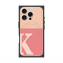 プレミアムスクエアケース with MagSafe［ オリジナル - initial two tone - K pink ］