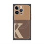 プレミアムスクエアケース with MagSafe［ オリジナル - initial two tone - K brown ］