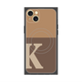 プレミアムスクエアケース with MagSafe［ オリジナル - initial two tone - K brown ］