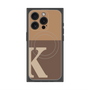 プレミアムスクエアケース with MagSafe［ オリジナル - initial two tone - K brown ］