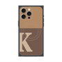 プレミアムスクエアケース with MagSafe［ オリジナル - initial two tone - K brown ］