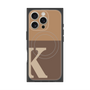 プレミアムスクエアケース with MagSafe［ オリジナル - initial two tone - K brown ］