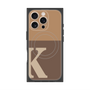 プレミアムスクエアケース with MagSafe［ オリジナル - initial two tone - K brown ］