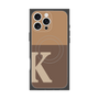 プレミアムスクエアケース with MagSafe［ オリジナル - initial two tone - K brown ］