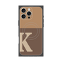 プレミアムスクエアケース with MagSafe［ オリジナル - initial two tone - K brown ］