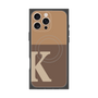 プレミアムスクエアケース with MagSafe［ オリジナル - initial two tone - K brown ］
