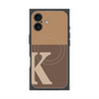 プレミアムスクエアケース with MagSafe［ オリジナル - initial two tone - K brown ］
