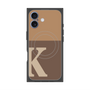プレミアムスクエアケース with MagSafe［ オリジナル - initial two tone - K brown ］