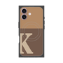 プレミアムスクエアケース with MagSafe［ オリジナル - initial two tone - K brown ］