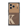 プレミアムスクエアケース with MagSafe［ オリジナル - initial two tone - K brown ］