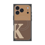 プレミアムスクエアケース with MagSafe［ オリジナル - initial two tone - K brown ］