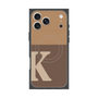 プレミアムスクエアケース with MagSafe［ オリジナル - initial two tone - K brown ］