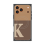 プレミアムスクエアケース with MagSafe［ オリジナル - initial two tone - K brown ］