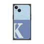 プレミアムスクエアケース with MagSafe［ オリジナル - initial two tone - K blue ］